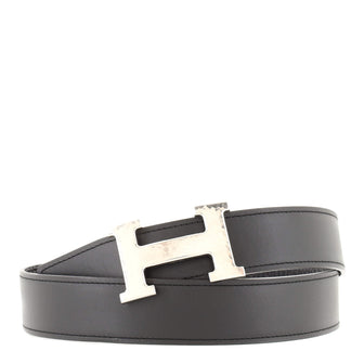 Hermes Constance Martelee H Reversible Belt Leather with Hammered Hardware Medium