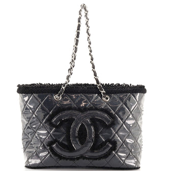 Chanel Funny Tweed Tote Quilted Vinyl Small