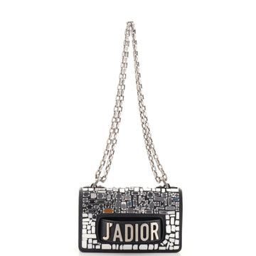 Christian Dior J'Adior Flap Bag Leather and Mirror Mosaic Mini