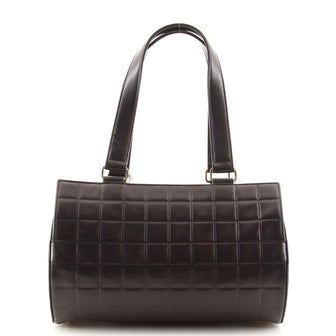 Chanel Chocolate Bar Barrel Bag Quilted Leather Medium