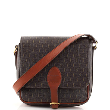 Saint Laurent Le Monogramme Buckle Satchel Monogram All Over Coated Canvas and Leather Medium