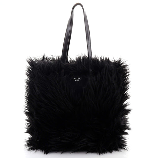 Prada Eco Fur Tote Faux Fur Large 178364