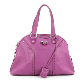 Saint Laurent Muse Shoulder Bag Leather Large Purple 1783901