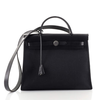 Hermes Herbag Zip Leather and Toile 31
