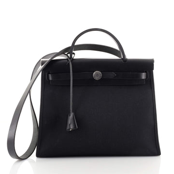 Hermes Herbag Zip Leather and Toile 31
