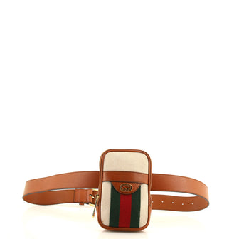 Gucci Phone Case Belt Bag Vintage Web Canvas Brown 1784061 Gucci Phone Case Belt Bag Vintage Web Canvas Brown 1784061