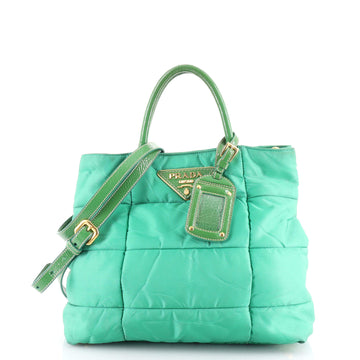 Prada Convertible Tote Quilted Tessuto Medium