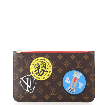Louis Vuitton Neverfull Pochette Limited Edition World Tour Monogram Canvas Large