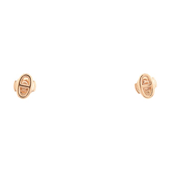 Hermes Chaine d'Ancre Stud Earrings 18K Rose Gold TPM