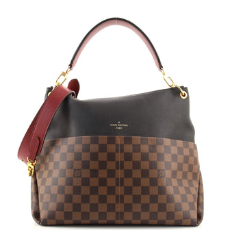 Louis Vuitton Maida Handbag Damier with Leather