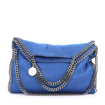 Stella McCartney Falabella Fold Over Bag Shaggy Deer Blue 1785001