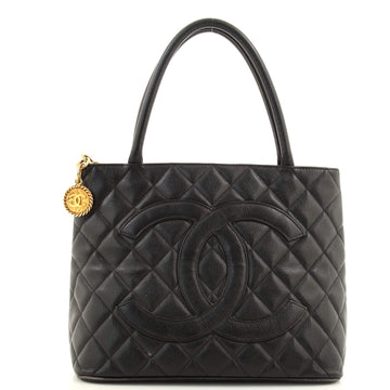 Chanel Medallion Tote Quilted Caviar