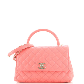 Chanel Coco Top Handle Bag Quilted Caviar Small