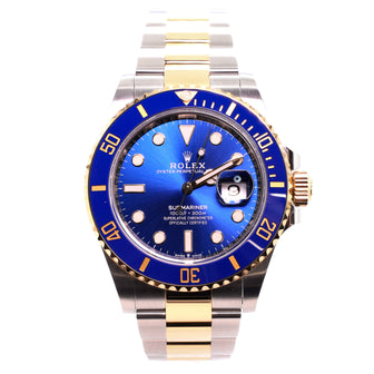 Oyster Perpetual Submariner Bluesy Date Automatic Watch Stainless Steel and Cerachrom with Yellow Gold 41