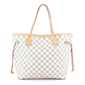 Louis Vuitton Neverfull NM Tote Damier MM White 1786102