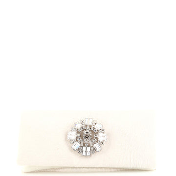 Chanel CC Crystal Flap Clutch Calf Hair Small