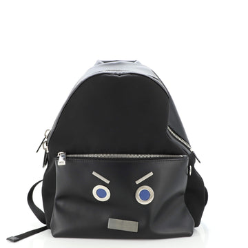 Fendi Faces Backpack Nylon and Leather