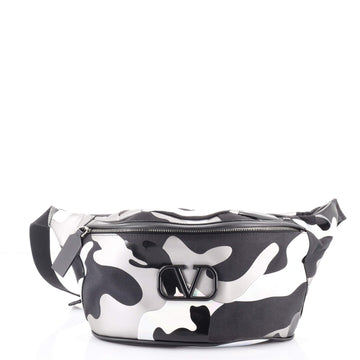 Valentino Garavani VLogo Belt Bag Camouflage Nylon