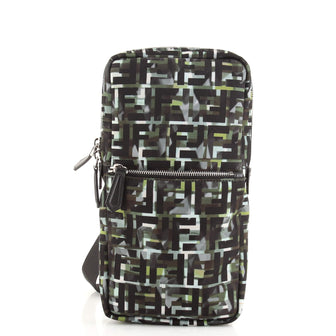 Fendi Front Pocket Sling Bag Camouflage Zucca Nylon Small