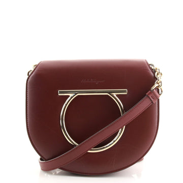 Salvatore Ferragamo Vela Flap Crossbody Bag Leather Medium