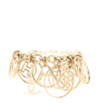 Chanel Hoop Cuba Logo Chain Link Bracelet Metal