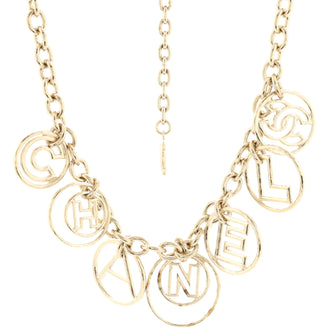 Chanel Hoop Cuba Logo Necklace Metal