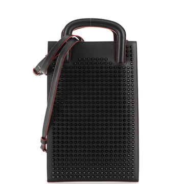 Christian Louboutin Trictrac Portfolio Bag Leather and Spiked Leather Small