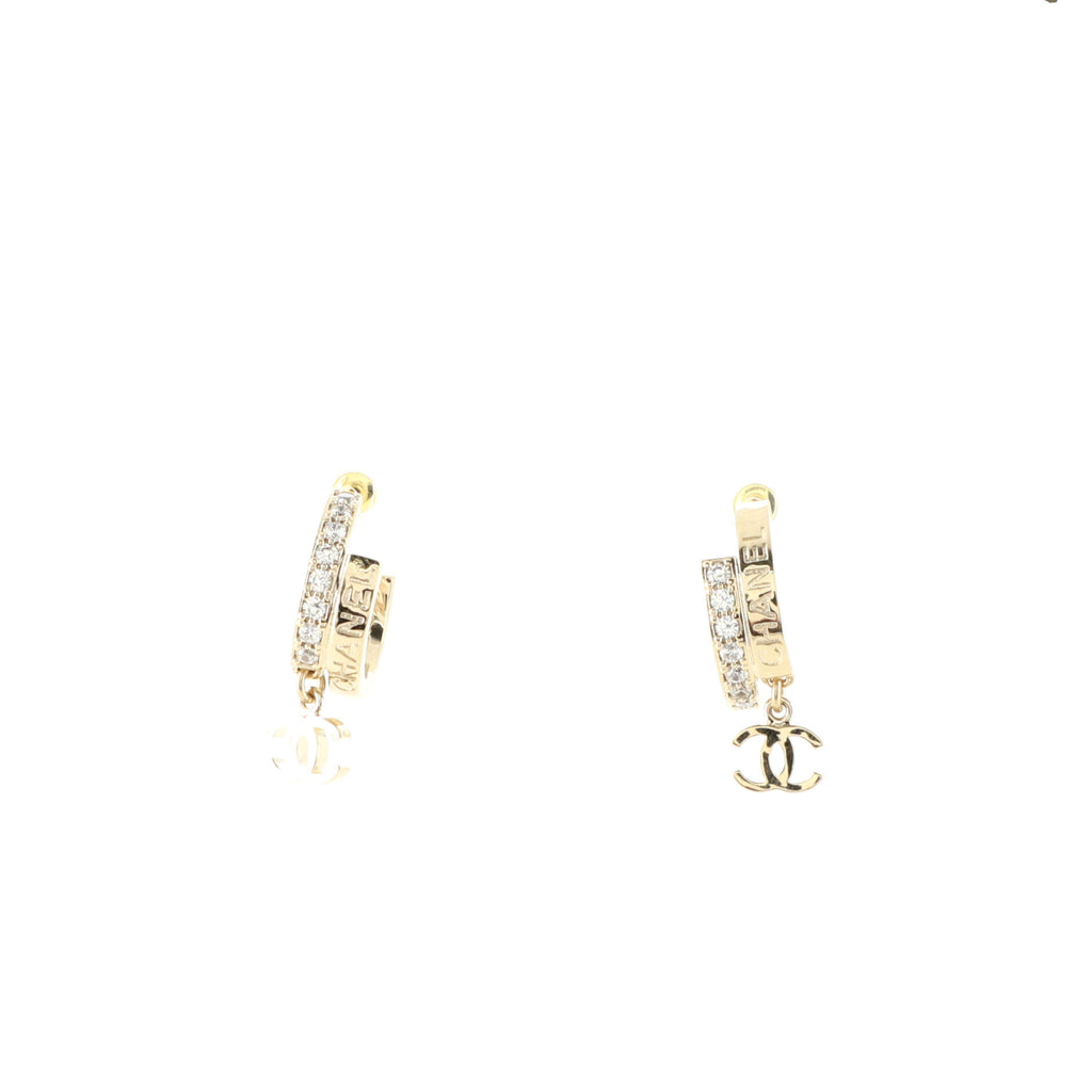 chanel double hoop earrings
