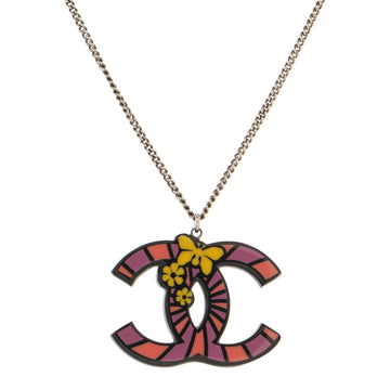 Chanel CC Pendant Necklace Printed Resin
