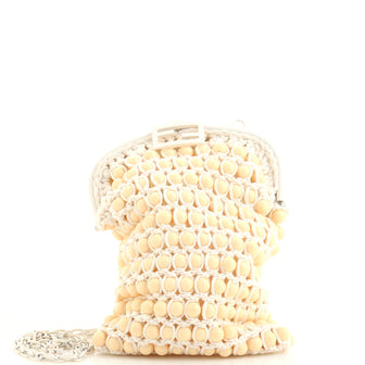 Fendi Baguette Phone Bag Woven Crochet with Beads Mini