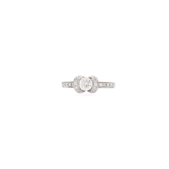 Tiffany & Co. Ribbon Engagement Ring Platinum with RBC H/VS1 Diamond 0.41CT