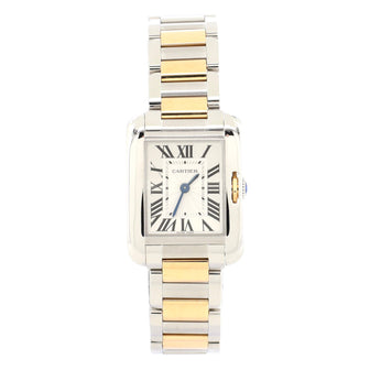 Cartier Tank Anglaise Quartz Watch Stainless Steel and Rose Gold 23