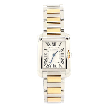 Cartier Tank Anglaise Quartz Watch Stainless Steel and Rose Gold 23