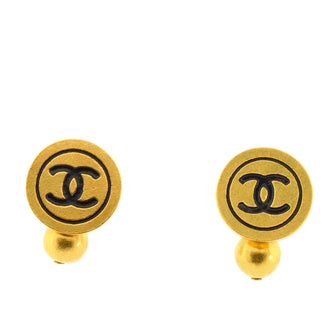 Chanel Vintage Round CC Cufflinks Metal