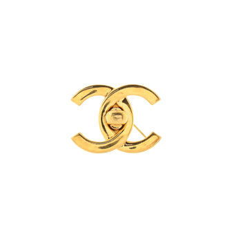 Chanel Vintage CC Turnlock Brooch Metal