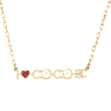Chanel I Love Coco Necklace Metal with Resin and Faux Pearls