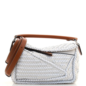Loewe Puzzle Bag Woven Leather Small
