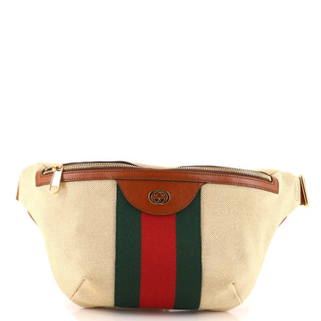 Gucci Zip Belt Bag Vintage Web Canvas Large