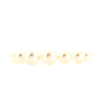 Chanel CC Charm Pearl Bracelet Faux Pearls and Crystal Embellished Metal