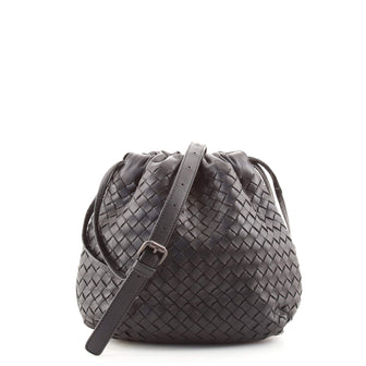 Bottega Veneta Drawstring Shoulder Bag Intrecciato Nappa Small