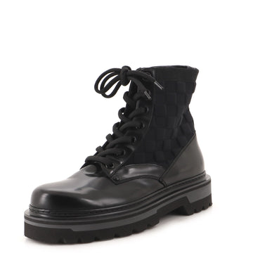 Louis Vuitton Men's Ranger Ankle Boots Damier Graphite Textile and Leather