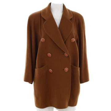 Christian Dior Women's CD Button Double Breasted Coat Wool