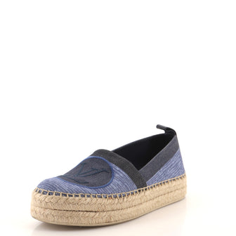 Louis Vuitton Women's Shore Postcard Espadrilles Embroidered Denim