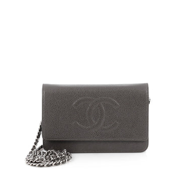Chanel Timeless Wallet on Chain Caviar Gray 1787301