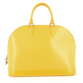 Louis Vuitton Alma Handbag Epi Leather MM Yellow 1788301
