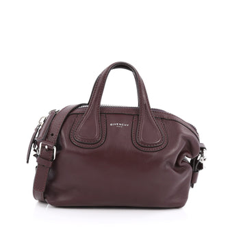 Givenchy Nightingale Crossbody Bag Waxed Leather Micro Purple 1788801