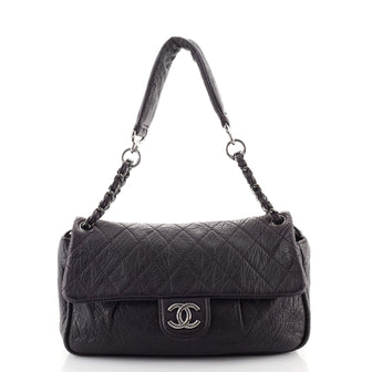 Chanel Lady Braid Chain Flap Bag Quilted Distressed Lambskin Medium