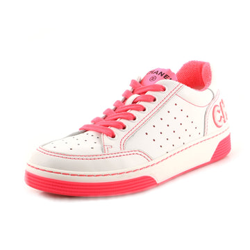 Chanel Women's Logo Low-Top Sneakers Leather