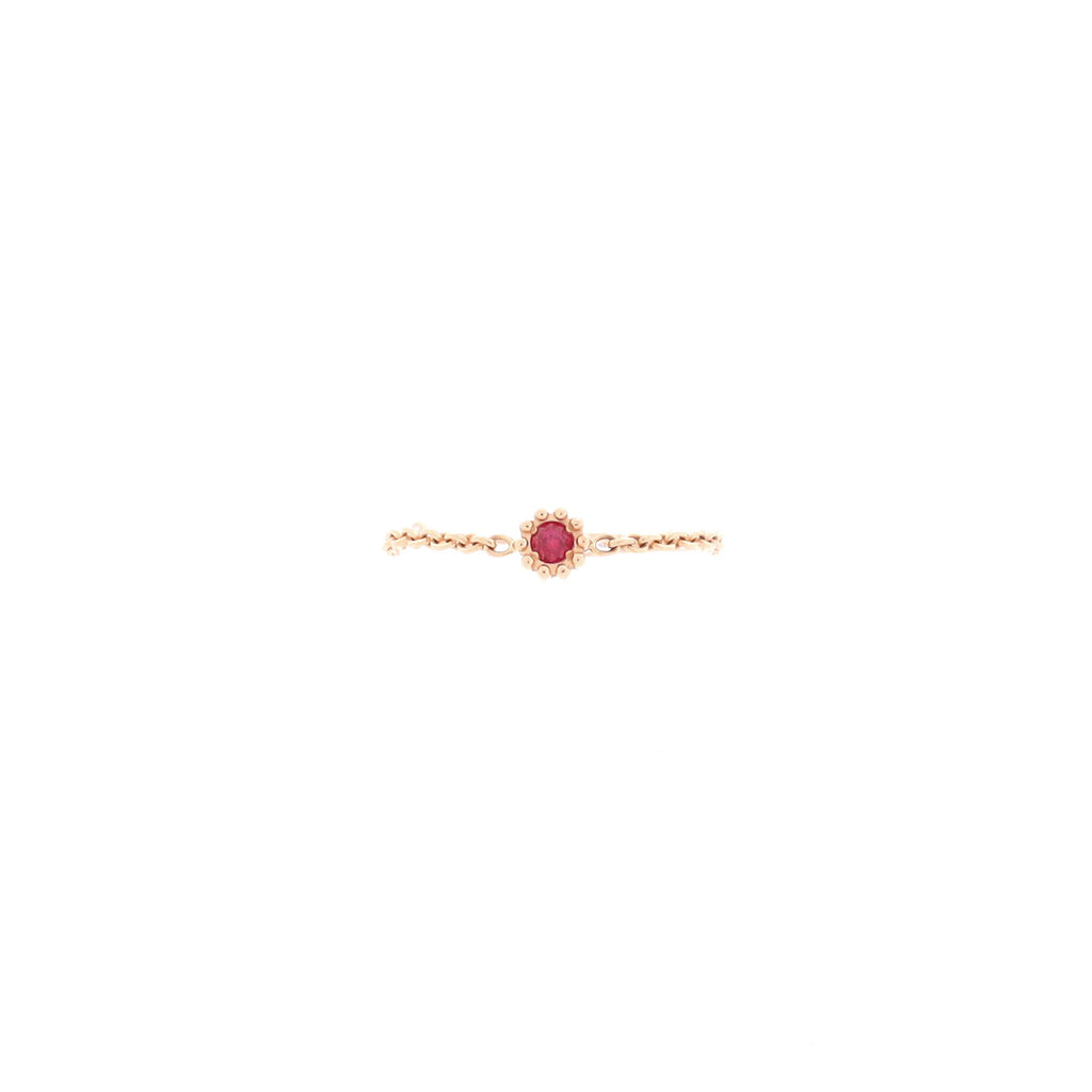 Christian Dior Mimirose Ring 18K Rose Gold with Ruby 178949