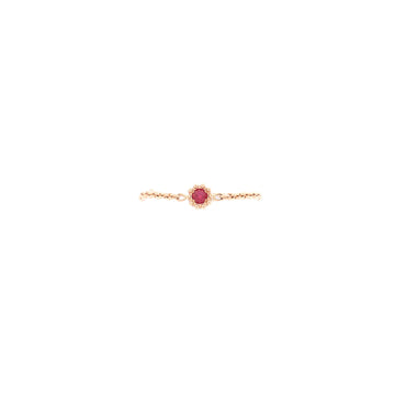 Christian Dior Mimirose Ring 18K Rose Gold with Ruby